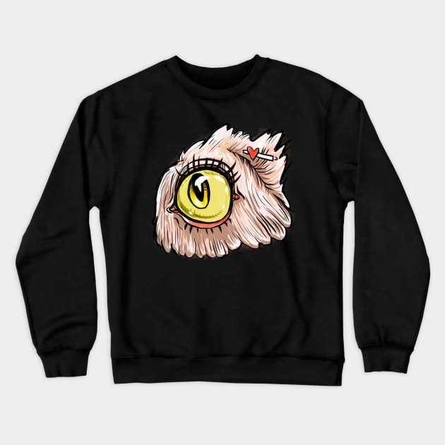 Cyclops Dog Crewneck Sweatshirt by pastanaut